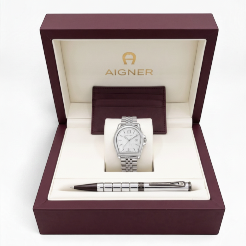 The Aigner Signature Set — Watch, Pen & Cardholder