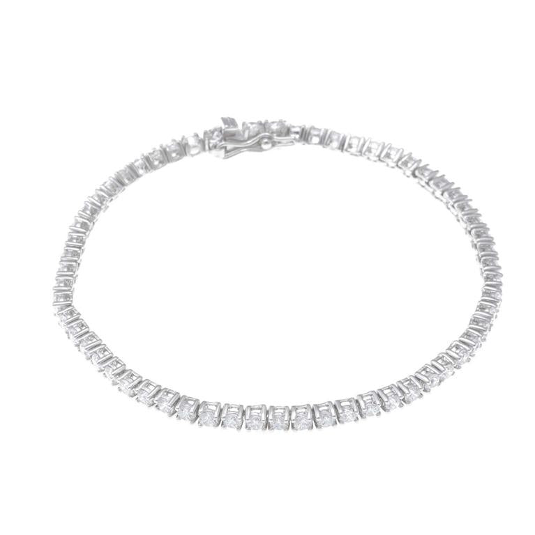 TENNIS BRACELET RIVIERE SILVER 925 RHODIUM CZ WHITE