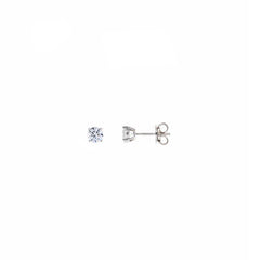 EARRING SILVER 925 RHODIUM BRILLIANT CZ WHITE