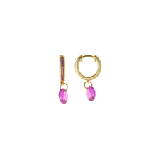 Load image into Gallery viewer, AMARISSE - EARRING SILVER 925 PLATED GOLD RING CZ