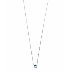 NECKLACE SILVER 925 RHODIUM BRILLIANT CZ GREEN