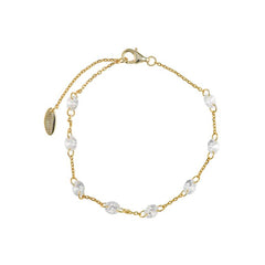 BRACELET SILVER 925 PLATED GOLD CZ WHITE