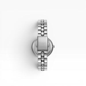 Lee Cooper London | Pink Guilloché Silver Bubble-Link Watch — 32mm