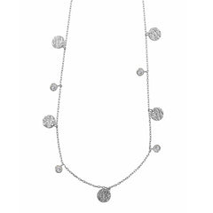 NECKLACE SILVER 925 RHODIUM CHATON CZ WHITE