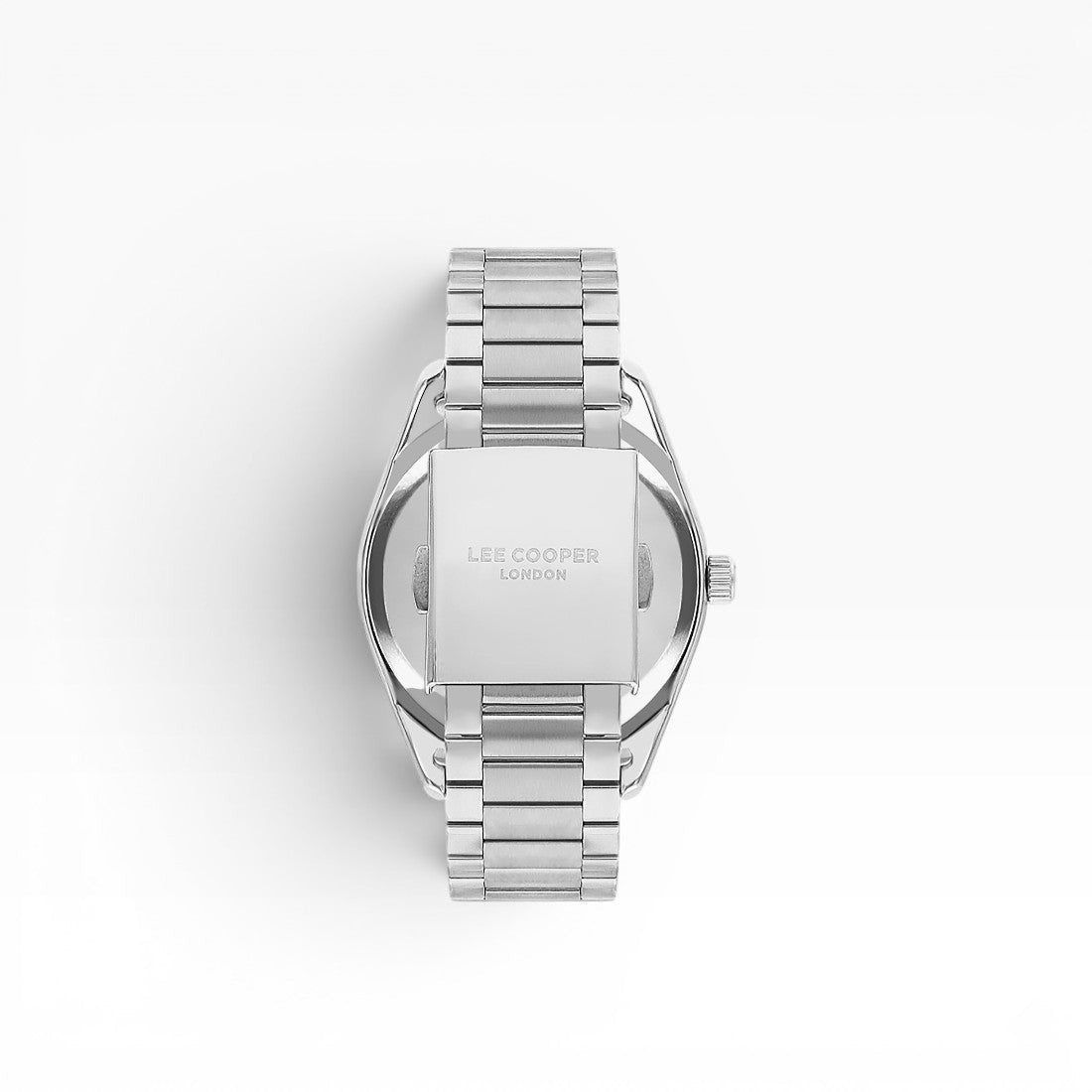 Lee Cooper London | Black Dial Fluted Bezel Silver Watch — 42mm