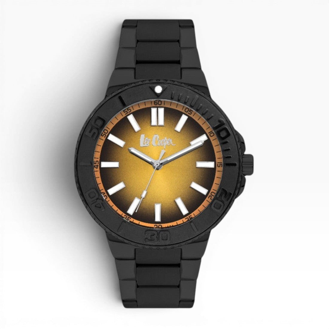 Lee Cooper London | Black & Gold Gradient Diver-Style Watch — 44mm