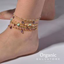 Load image into Gallery viewer, MARIS - ANKLET SILVER 925 PLATED GOLD DOUBLE BEADS