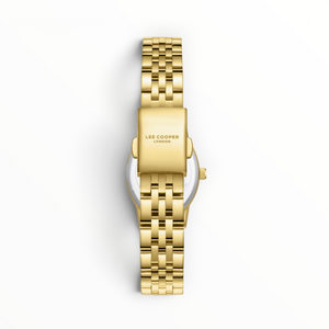 SUL EXTRAS Lee Cooper women's gold-tone metal watch strap with jewellery clasp, back view