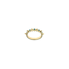 RING SILVER 925 PLATED GOLD SPIKE CHATON