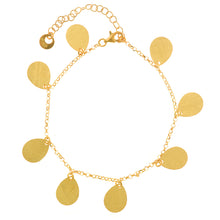 Load image into Gallery viewer, SERENA - ANKLE SILVER 925 PLATED GOLDEN CHAIN PEAR