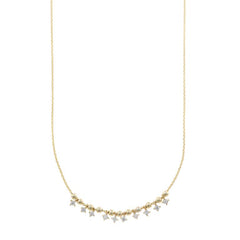 NECKLACE SILVER 925 PLATED GOLD BALLS SMOOTH