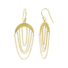 Load image into Gallery viewer, LUNARA - EARRING SILVER 925 PLATED GOLD HALF-MOON WITH