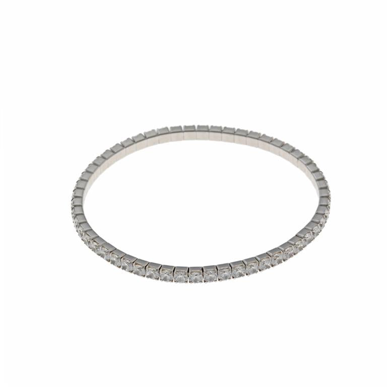 BRACELET SILVER 925 RHODIUM CZ WHITE BRILLIANT