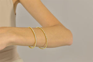 BRACELET SILVER 925 PLATED GOLD CZ WHITE