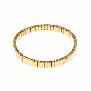 BRACELET STEEL PLATED GOLD PYRAMIDS SMOOTH ADJUSTABLE