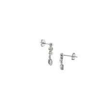 Load image into Gallery viewer, ELYSIA DROP - EARRING SILVER 925 RHODIUM BEADS SMOOTH CZ