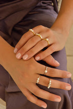 Load image into Gallery viewer, NEOLIS - RING SILVER 925 PLATED GOLD PEARL BUTTON