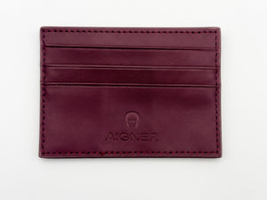 Aigner | Slim Burgundy Leather Card Holder
