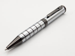 Aigner | Enzo Ballpoint Pen — Silver & Gunmetal Steel — Men's Writing Instrument