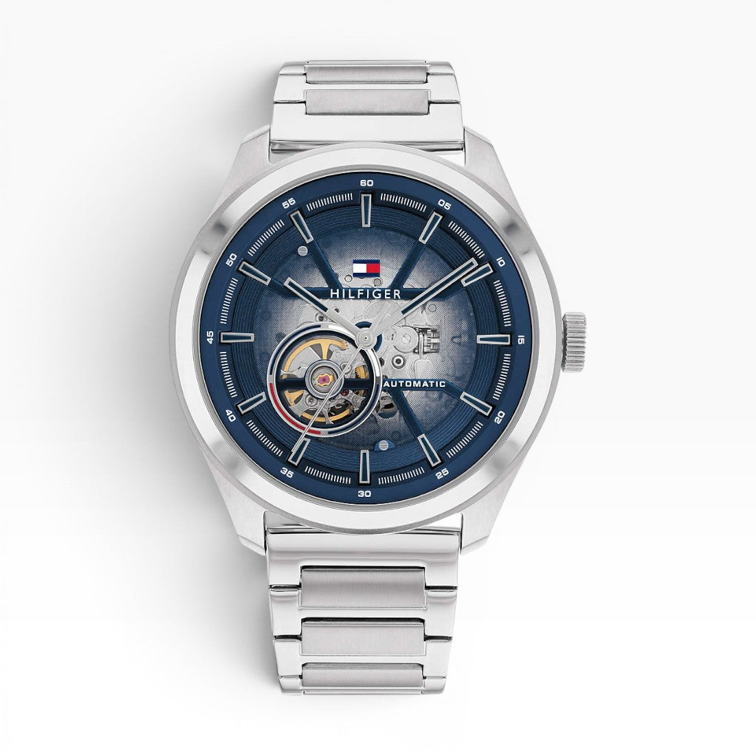 Automatic Mens Wristwatch TOMMY HILFIGER OLIVER - Stainless Steel Blue