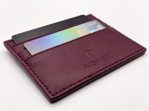 Aigner | Slim Burgundy Leather Card Holder