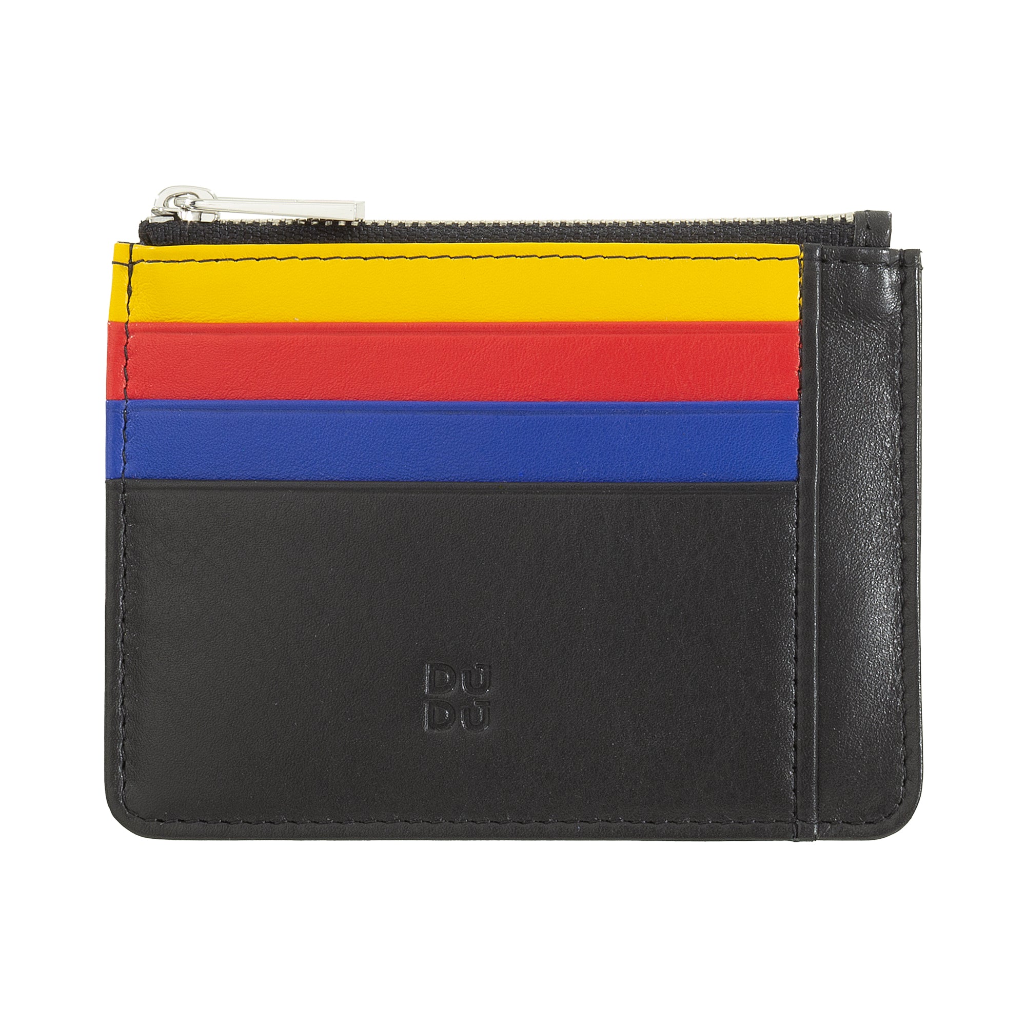 Dudu Tiago unisex wallet in soft Nappa calfskin leather with multiple card slots front