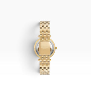 Lee Cooper London | Charcoal Sunray Crystal-Set All-Gold Women's Watch — 34mm