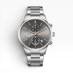 Lee Cooper London | Anthracite Chronograph Silver Watch — 43.5mm