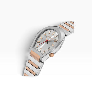 Aigner Milano | Silver Sunray Two-Tone Rose Gold & Silver Men's Watch — 40mm