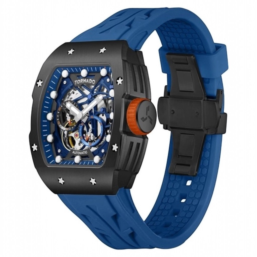 Tornado - Autonova Men's Automatic Dark Blue Dial Watch - T24302-XSNN