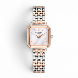Lee Cooper London - Two-Tone Rose Gold & Silver Bracelet Watch