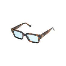 Load image into Gallery viewer, Sefsan Evolution tortoise brown frame sunglasses with transparent blue lenses, lightweight design, and versatile style for casual and outdoor use