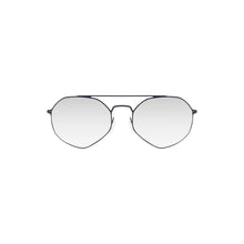 تحميل الصورة إلى عارض المعرض، Sefsan black/silver sunglasses featuring full-rim metal frame, UV-protected lenses, and stylish unisex look for men and women front view