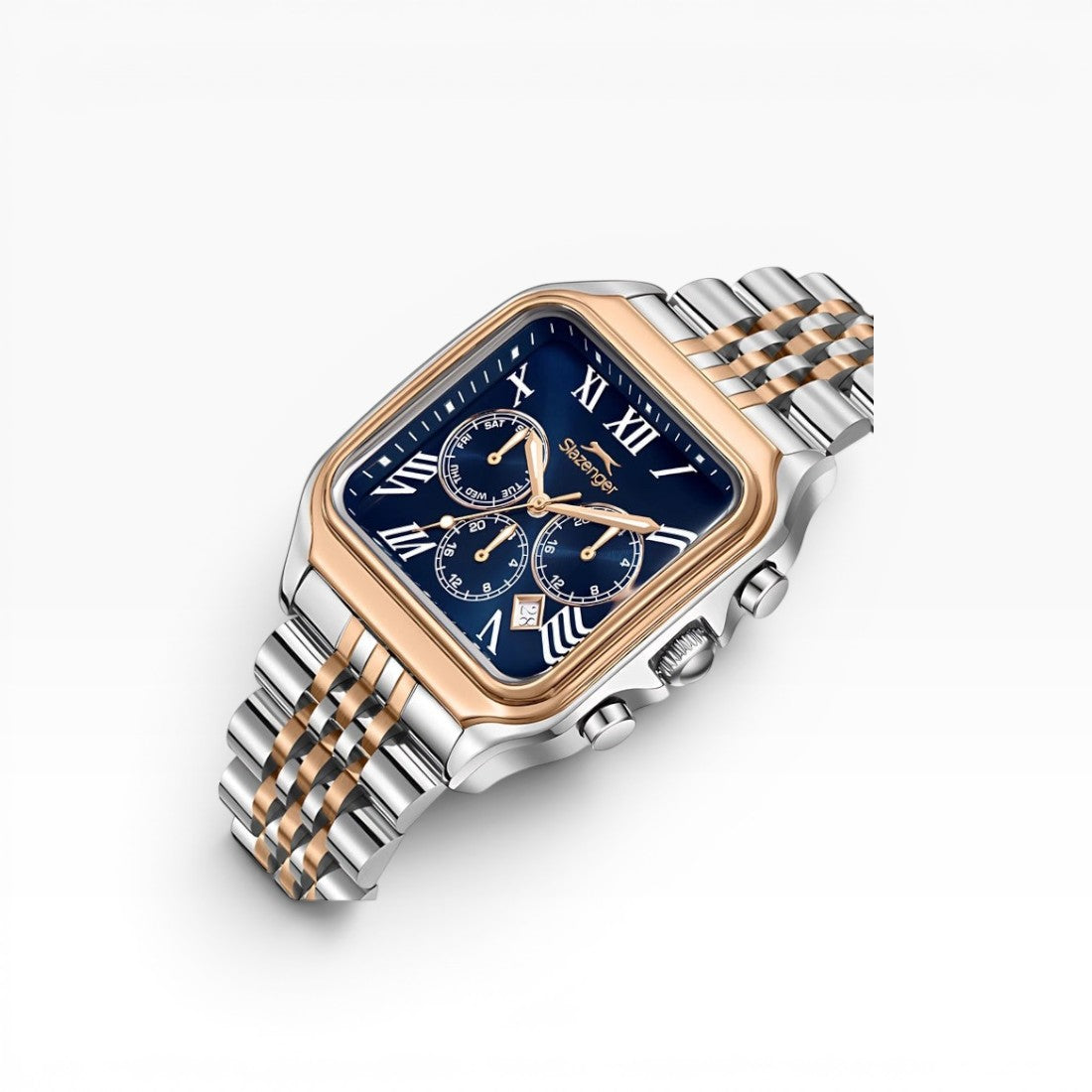 Slazenger Men's Watch, Multifunction Display and Metal Strap
