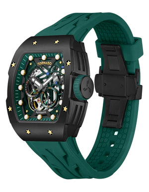 Tornado - Autonova Men's Automatic Black Dial Watch / Green Strap