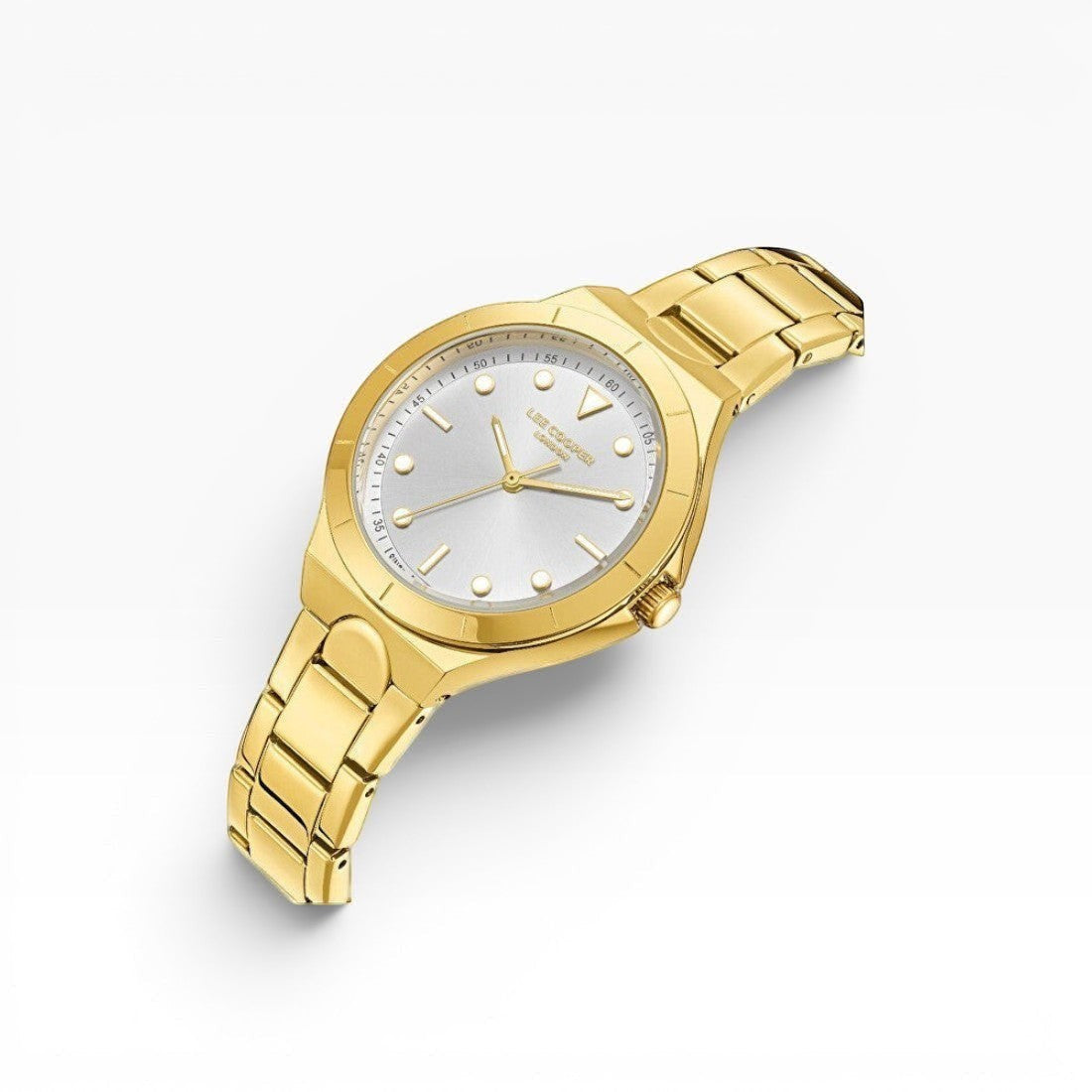 Lee Cooper London | Silver Sunray Dial Gold-Tone Sport-Chic Watch — 34mm