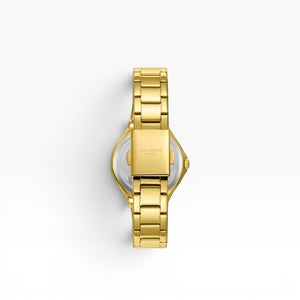 Lee Cooper London | Silver Sunray Dial Gold-Tone Sport-Chic Watch — 34mm