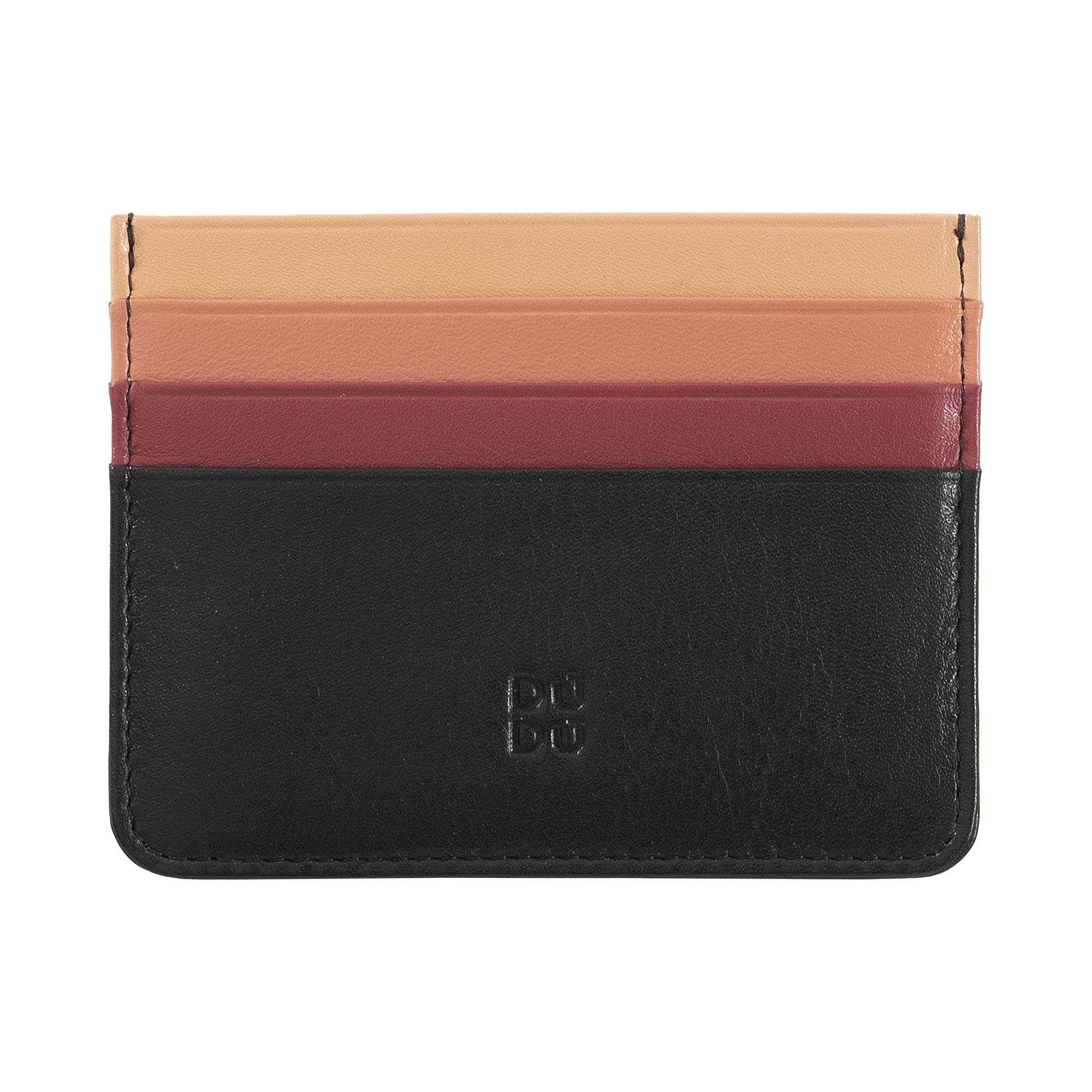 Dudu Svalbard unisex wallet in soft calfskin leather featuring multiple card slots, cash compartments, and slim design for everyday use front.