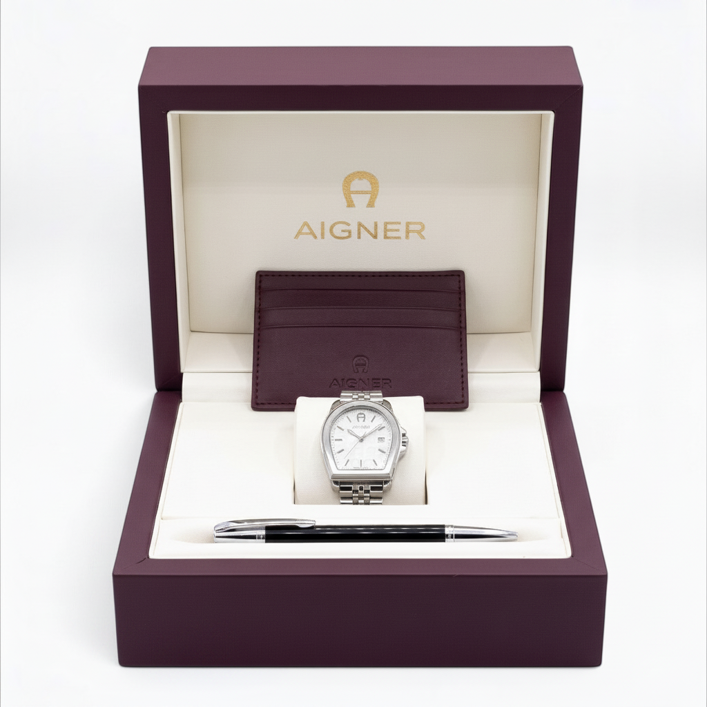 The Aigner Executive Set — Watch, Pen & Cardholder