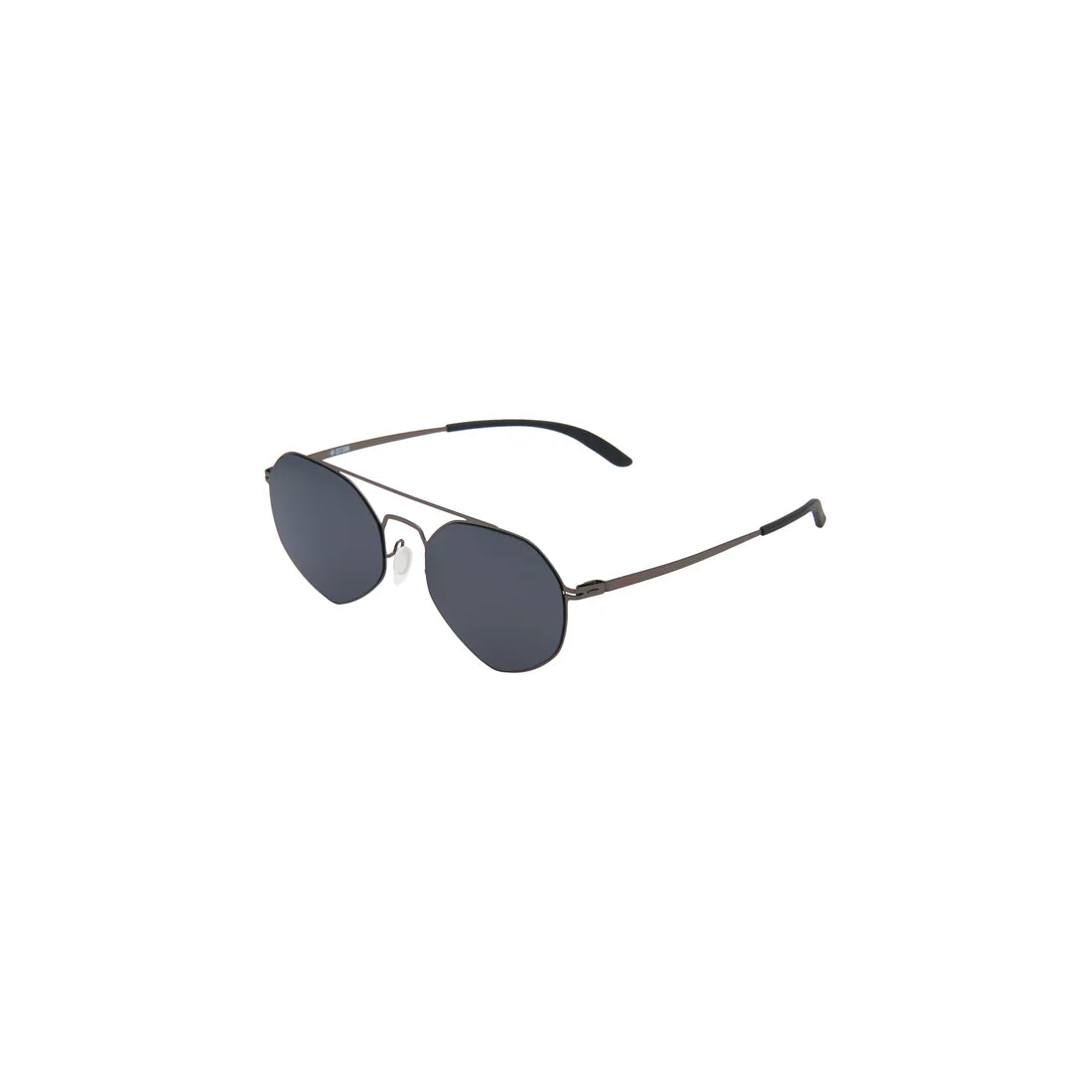 Sefsan Matt Gun/Smoke sunglasses with matte metal frame, smoke tinted lenses, unisex design, and comfortable fit, side view