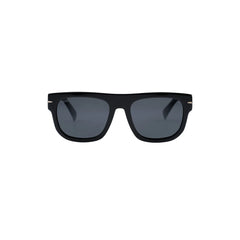 Sefsan Nehsan sunglasses with flat-top black frame, smoke lenses & unisex modern design front view