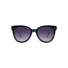 Load image into Gallery viewer, Sefsan BOBA sunglasses with black full-rim frame and gradient smoke lenses, unisex modern style, lightweight and comfortable design front view