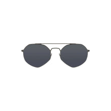 تحميل الصورة إلى عارض المعرض، Sefsan Matt Gun/Smoke sunglasses with matte metal frame, smoke tinted lenses, unisex design, and comfortable fit, front view