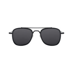 Sefsan Pukka sunglasses with metal alloy frame, smoke lenses, lightweight unisex design, and stylish modern look front view