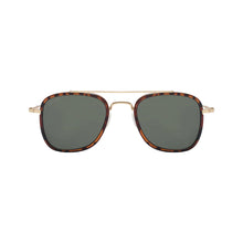 تحميل الصورة إلى عارض المعرض، Unisex Sefsan Pukka gold tortoise alloy sunglasses featuring durable metal frame, UV-protected smoke lenses, and classic timeless design front view