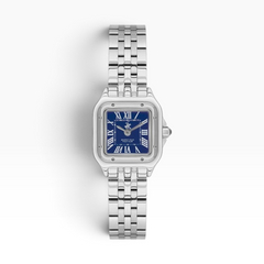 SUL EXTRAS Beverly Hills Polo Club women's watch with a silver square case, midnight blue dial, and stainless steel bracelet.