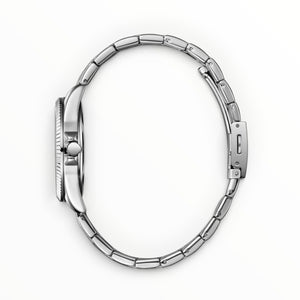 SUL EXTRAS Lee Cooper London silver women's watch with a fluted bezel and five-link stainless steel jubilee bracelet