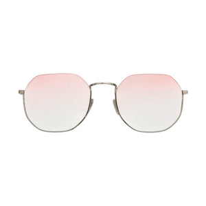 SUL EXTRAS Parade sunglasses featuring oversized geometric round frames with pink gradient lenses and metal accents.