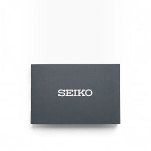 SUL EXTRAS grey luxury gift box with the white Seiko logo centered on the lid for watch presentation