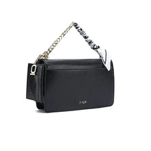Load image into Gallery viewer, Fyor Timeless Crossbody Handbag BD 143 in faux leather with a compartment and organized interior for daily essentials with sleek design back view